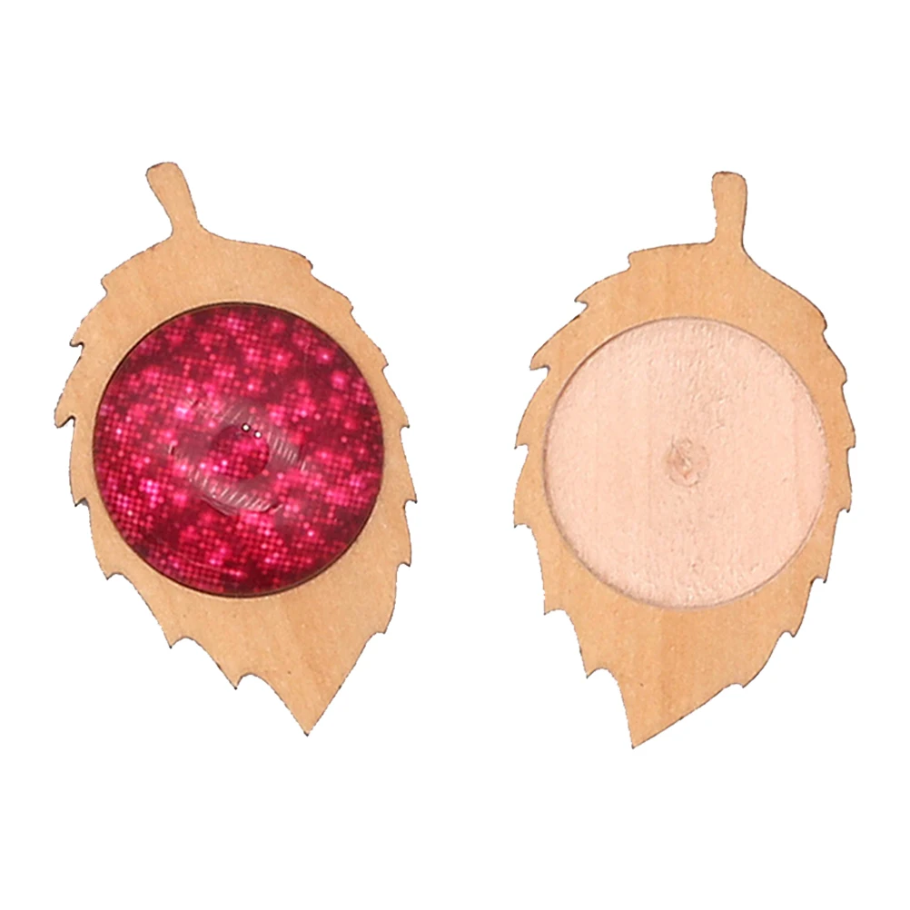 

30 pcs Gem Wood Bottom Pendant Trays Durable Round Retro Jewelry Accessories for Crafting Keychains Necklace Making