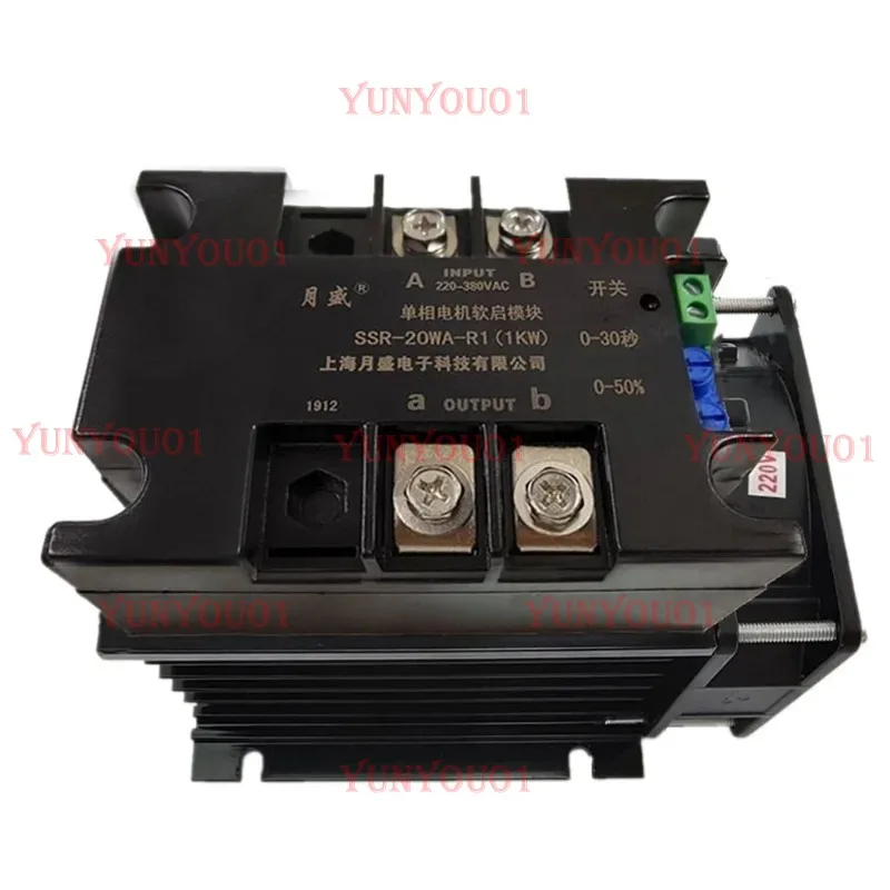 

220V Motor Soft Starter Soft Stop SSR-100WA-R2(4KW) 4KW for Water Pump Belt Conveyor Blower Motor