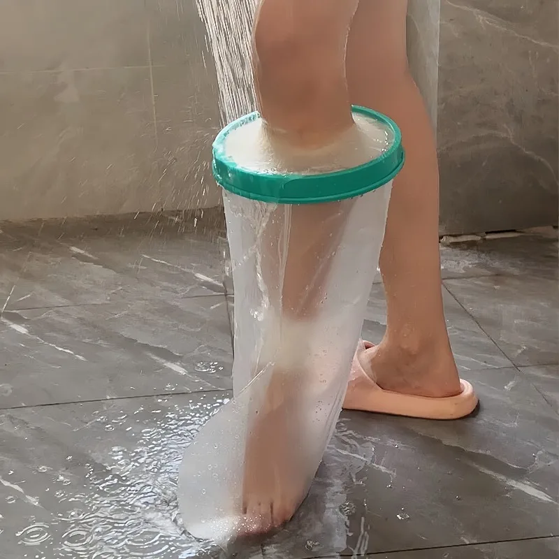 غطاء مقاوم للماء للاستحمام المكسور لحماية الساق بعد الجراحة، مساعد الاستحمام، إصابة الساق والقدم، واقي مقاوم للماء