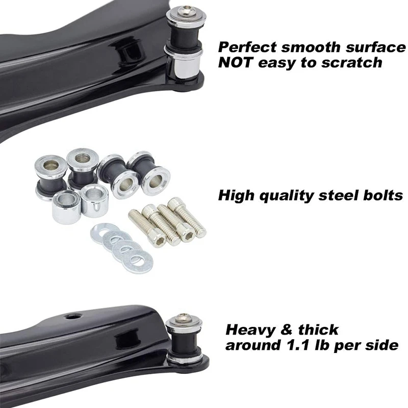 Motorcycle 4-Point Docking Hardware Kit Backrest Mounting Kit For Touring Street Glide Road King 2014-2020 Black