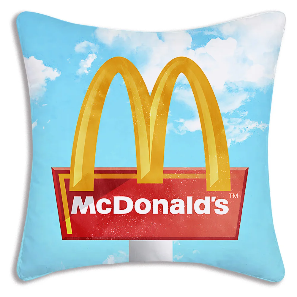 Mcdonalds Fries Pillow Covers Cartoon Sofa Decorative Home Double-sided Printing Short Plush Cute Cushion Cover