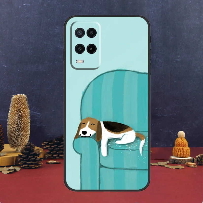 Beagle Dog Case For Oppo A80 A60 A40 A78 A98 A58 A38 A18 A54 A74 A94 A96 A76 A16 A15 A17 A57 A5 A6 Pro