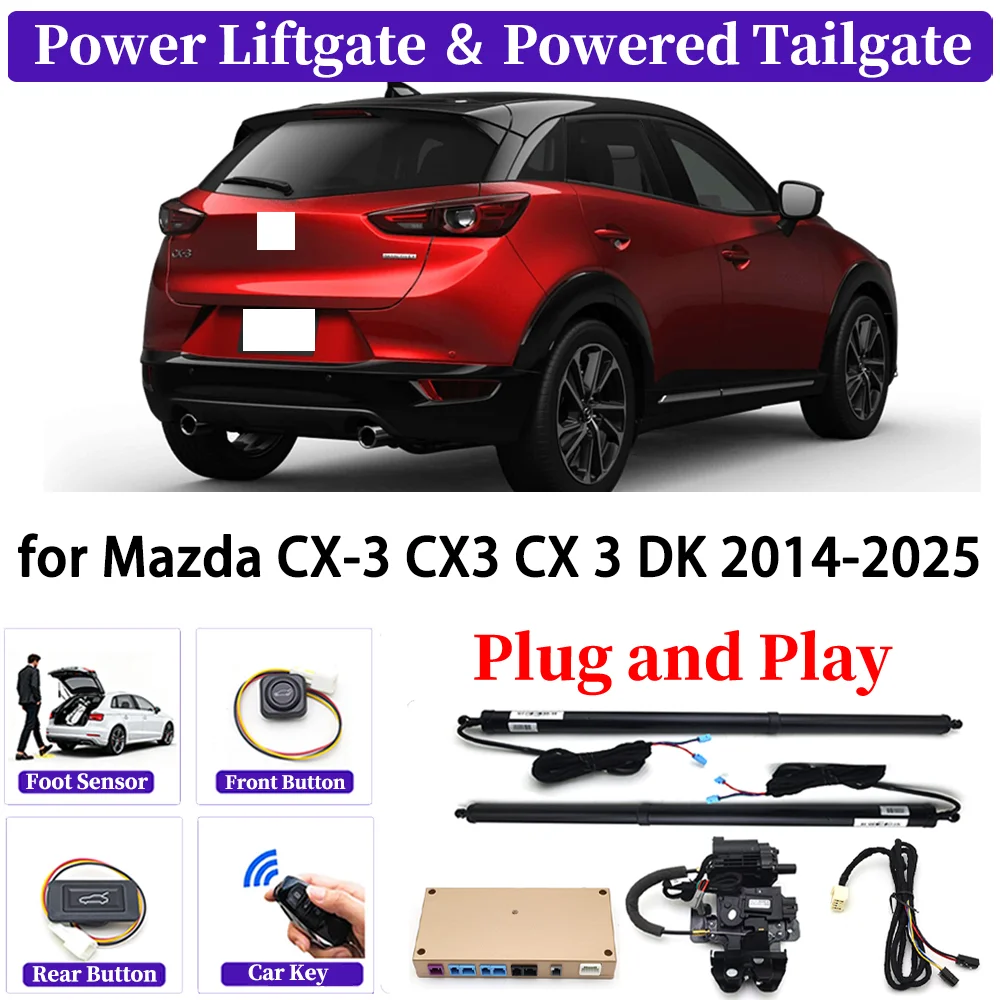 

ZJCGO for Mazda CX-3 CX3 CX 3 DK 2014-2025 OEM Upgrade Car Automatic Power Liftgate Kit Smart Auto Electric Tailgate System