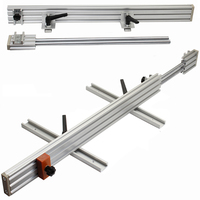 Aluminium Profile Fence Telescopic Extension Miter T-track Backer Sliding Brackets T-Slot For Table Saw Woodworking Workbench