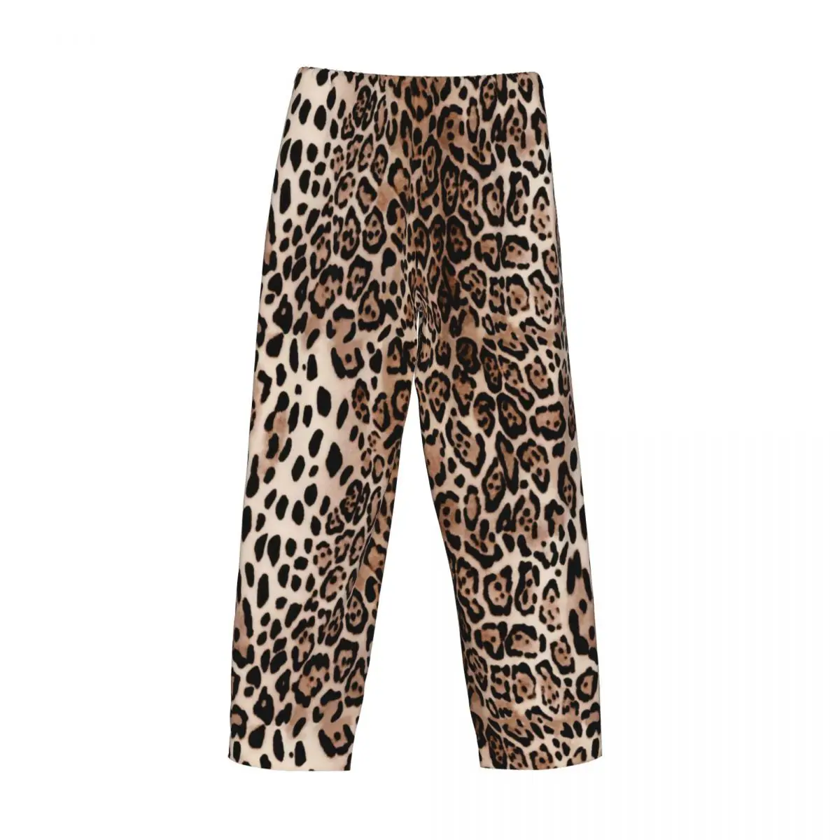 Leopard Skin Men\'s Casual Pajama Sleeping Pants Lounge Loose Trousers Comfortable Nightwear