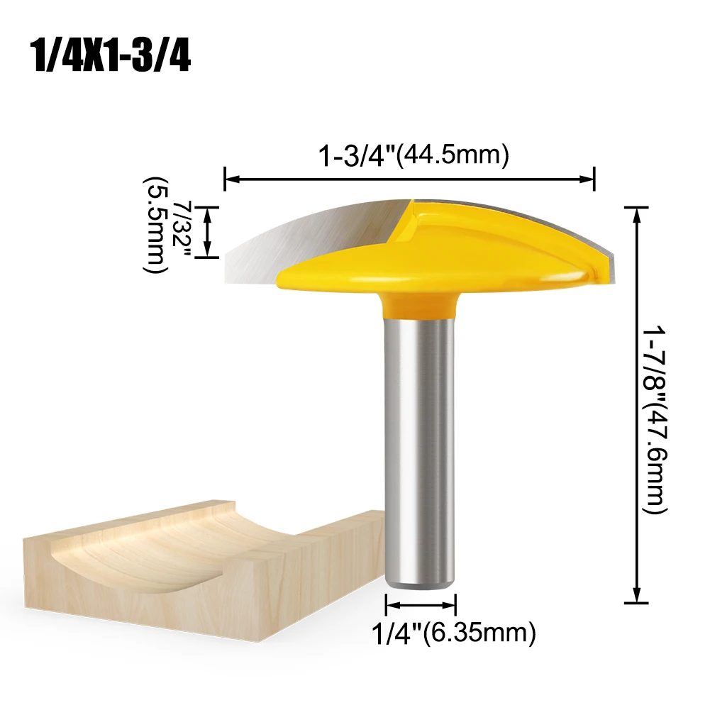 Imagem -02 - Haste Pequena Tigela Router Bit Faca de Porta Larga Cortador de Madeira Rct 1pc Raio 1pc 12 14 1pc