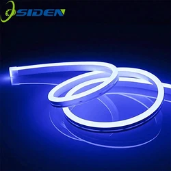 12V Led Neon Lampjes 5M/1M Blauw Ip67 Waterdicht 2835 Flexibel Neon Strip Lights Diy Stijl Ontwerp Voor Binnenshuis Buiten Decor Licht