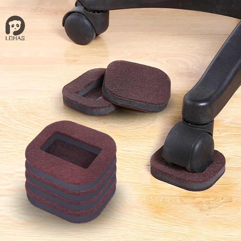 

5pcs Office Chair Wheel Stopper Furniture Caster Cups wood Floor Protectors Anti Vibration Pad Chair Roller Feet Anti-slip Mat