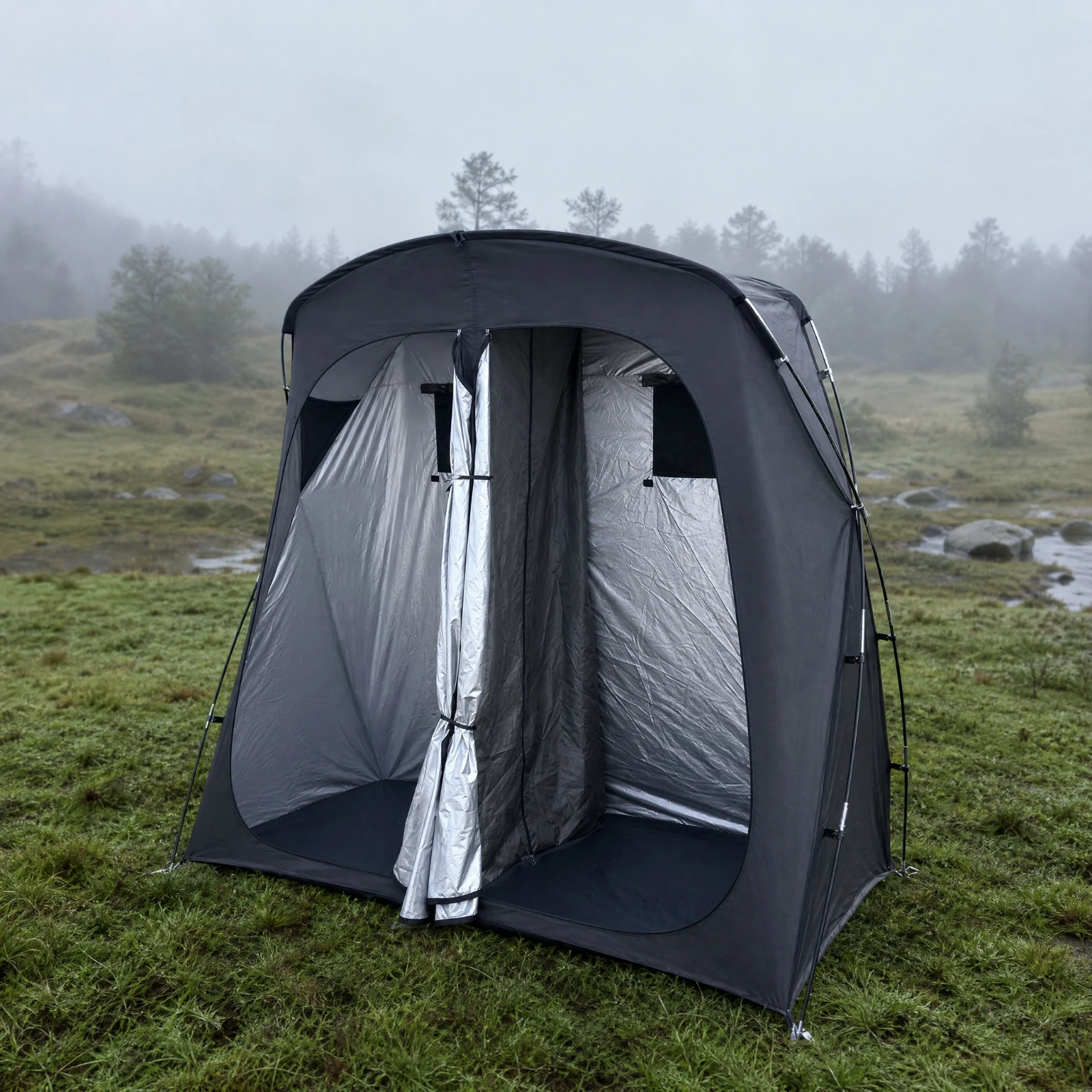 収納バッグ付きシャワーテント。コンパクトなキャンプ用シャワー - Camping Shower Tent Portable のレビューと価格