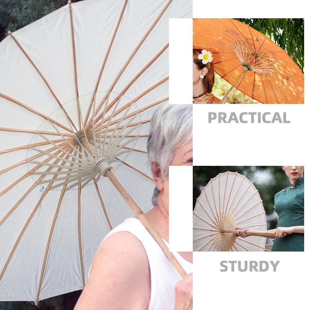 

Paper Umbrella Frame Replacement Accessory Sturdy Folding Umbrella Repair Rack Practical Bamboo Holder Stage Photography Prop