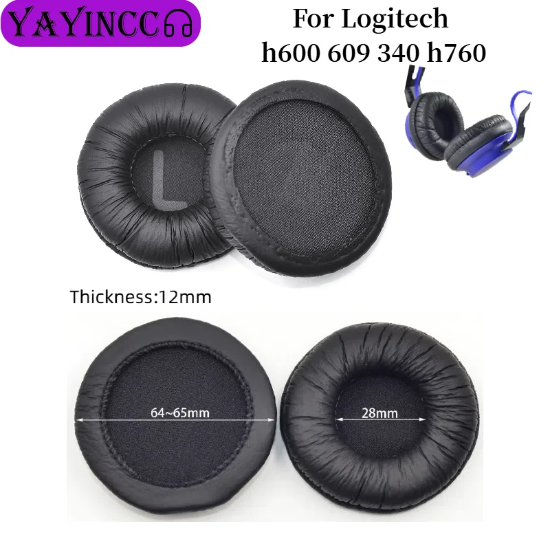 

Replacement Ear pads For Logitech h600 609 340 h760 Headphones Memory Foam Ear Cushions Earmuff headset Gamer Leather case