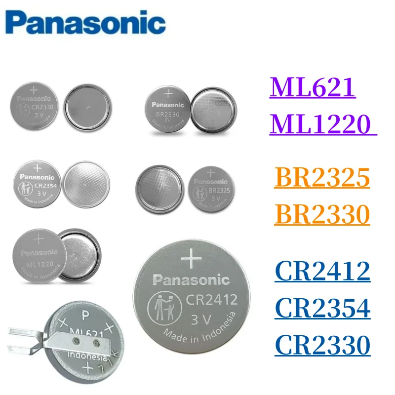 2pcs Original Panasonic BR2325 BR2330 ML621 ML1220 CR2412 CR2354 CR2330  Button Coin Cell Batteries