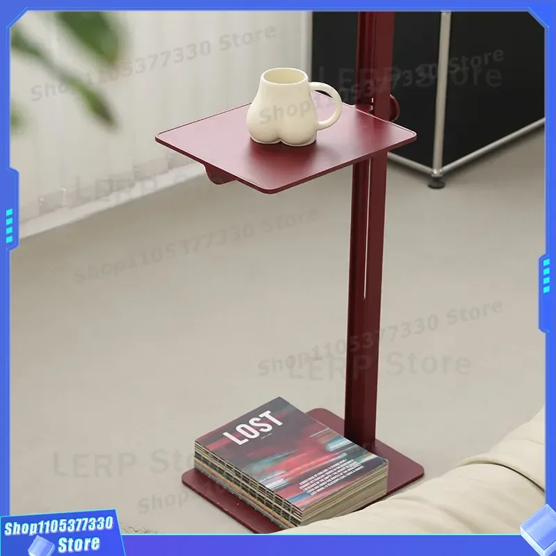 Nordic Creative Iron Side Table Small Apartment Living Room Corner Sofa Edge Lift Designer Simple Modern Coffee Table Decor