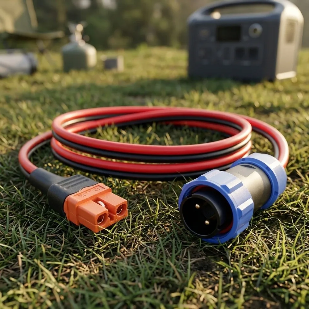 XT60IF to SP21 Pure Copper Conductive Cable for Outdoor Portable Power Stations and Energy Storage Compatibility