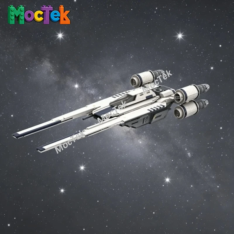 

MOC SPACESHIP DIY Assembly Toy Sci-Fi MOC Spaceship DIY Assembly Toy, Galactic Interstellar Vessel Building Blocks