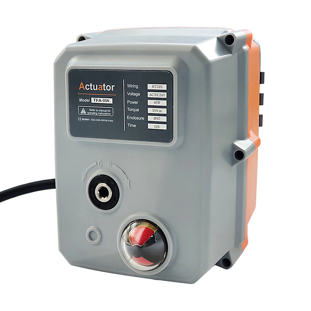 Imagem -04 - Eletrônico Atuador Válvula Drive Motor Metal Engrenagens ce Certificado Ip67 Cabeça de Controle da Válvula Power Off Return 12v 24v 110v 230v 50nm