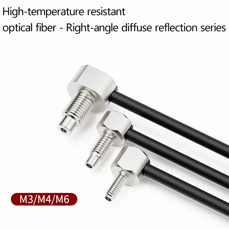 

High-temperature resistant fiber optic probes M3, M4, M6, straight and bent high-temperature resistant glass fiber