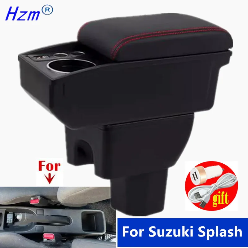 

Для Suzuki Splash подлокотник, центральный ящик для хранения, автомобильный подлокотник, подстаканник, интерьер, специальная модернизация, автомобильные аксессуары