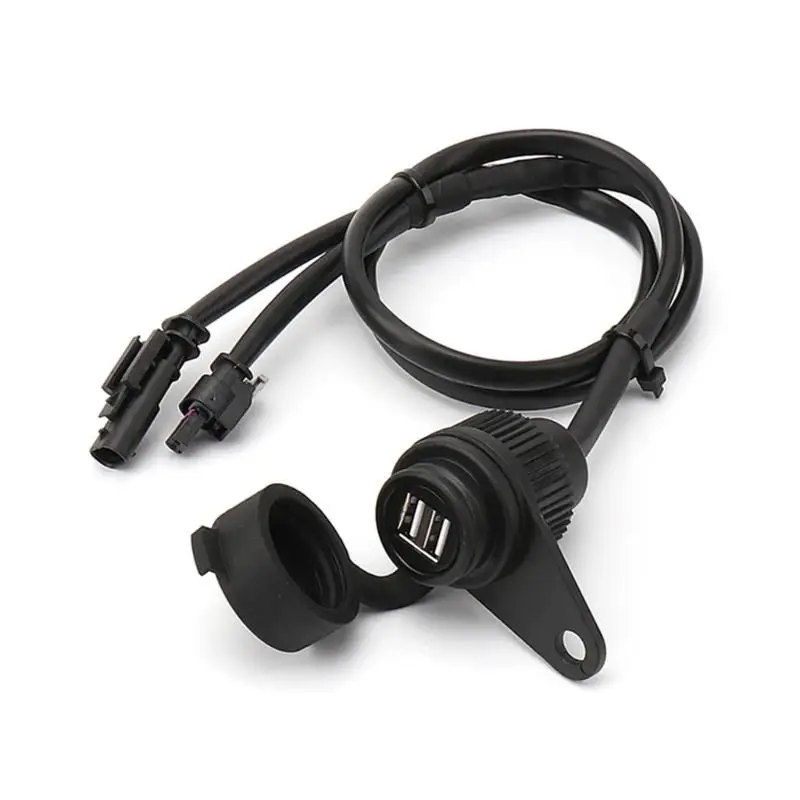 

02DE Intelligent Double USB Charging Socket For Motorcycles Designed For Long Distance Riding And High Temperature Resistance