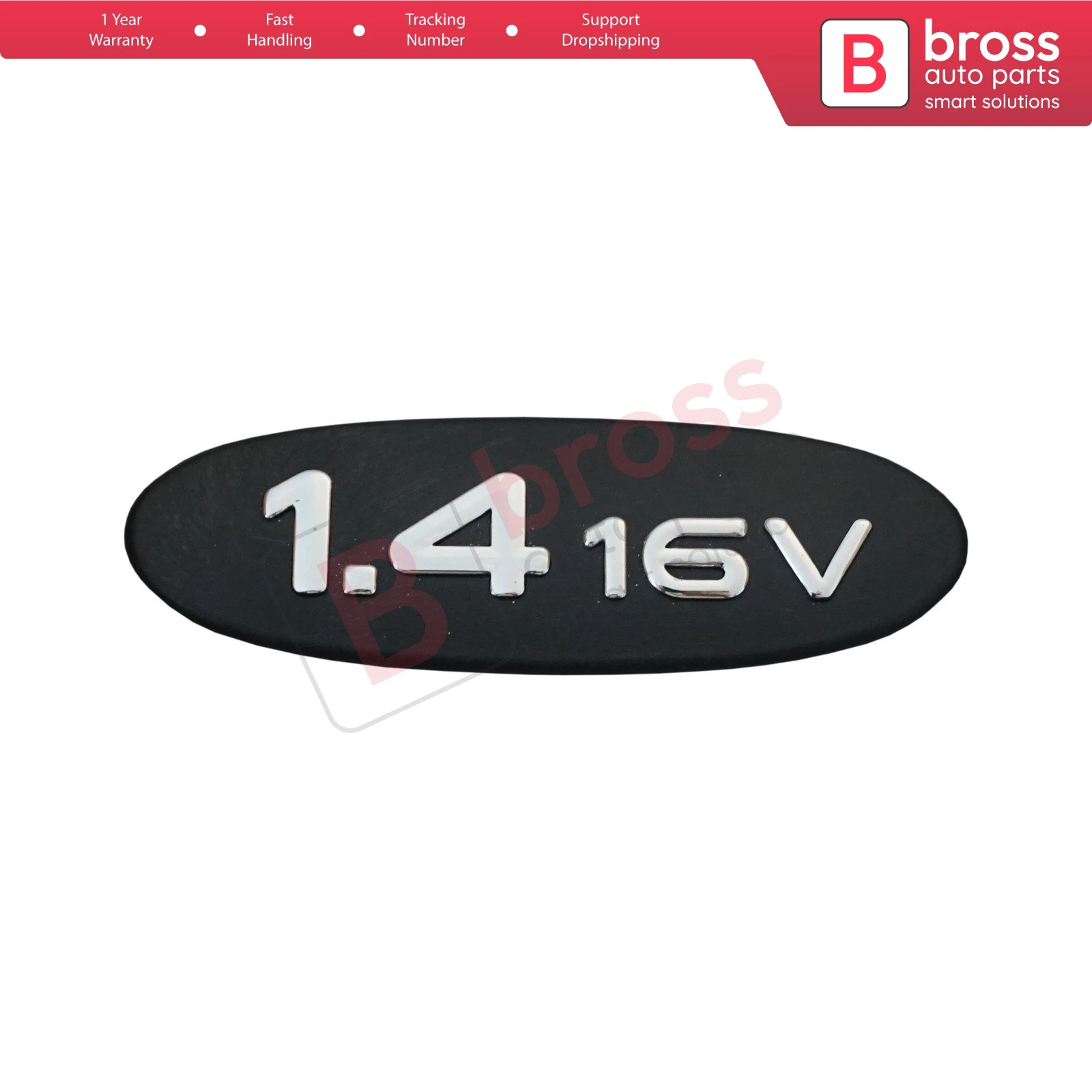 

Bross BSP571 Black 1.4 16V Badge Monogram Emblem for Renault Clio MK2 1998-2000 Kangoo 1997-2002 OEM:77 00 438 091 / 7700438091