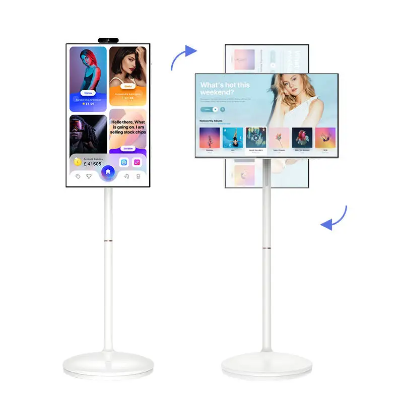 32 Inch Screen Digital Signage Touch Screen Android 13 6+128GB Smart TV Display Portable Screen Optional