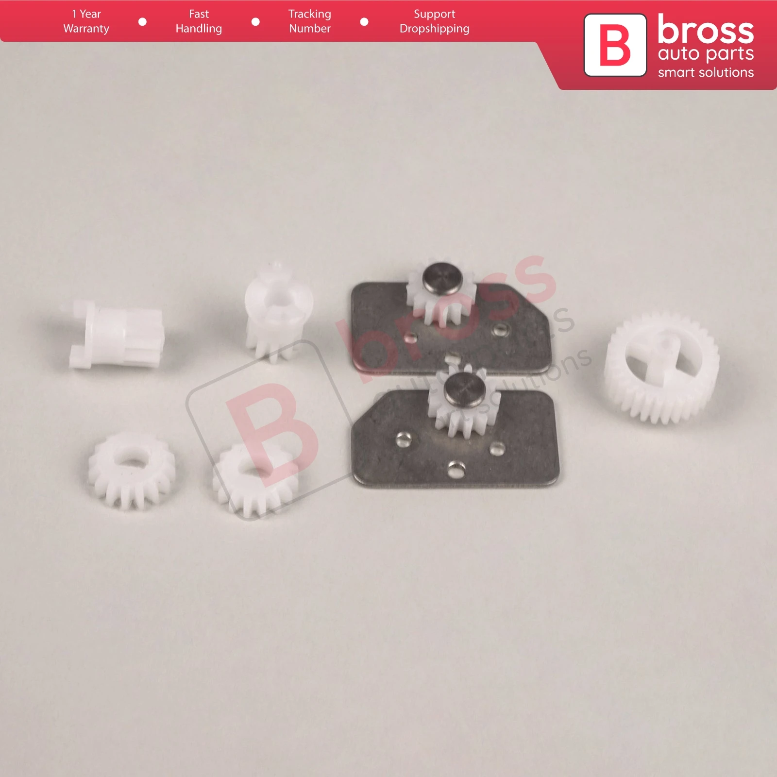 Bross BGE627 Car Side Wing Mirror Repair Gear Set 876101U060, 876201U060 for Hyundai Kia Chevrolet Daewoo Suzuki Buick Dodge