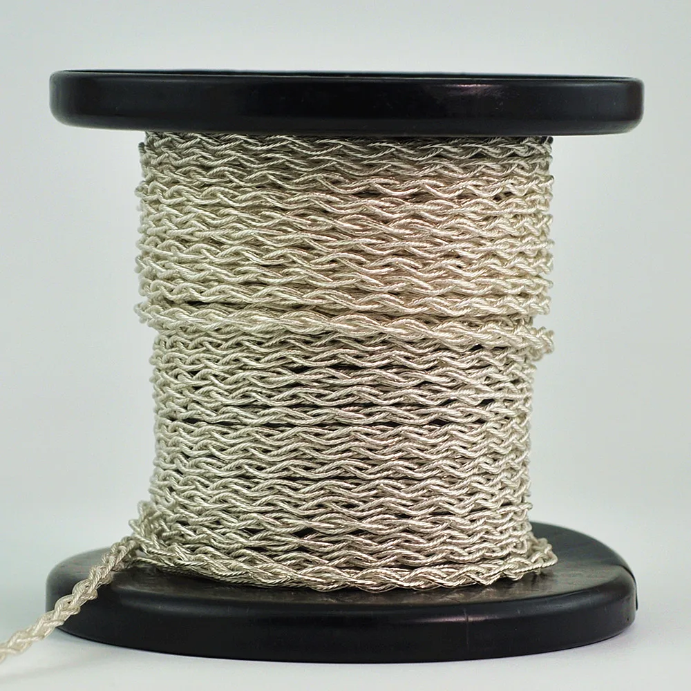 

4-core cross braided single crystal copper silver plated headphone cable