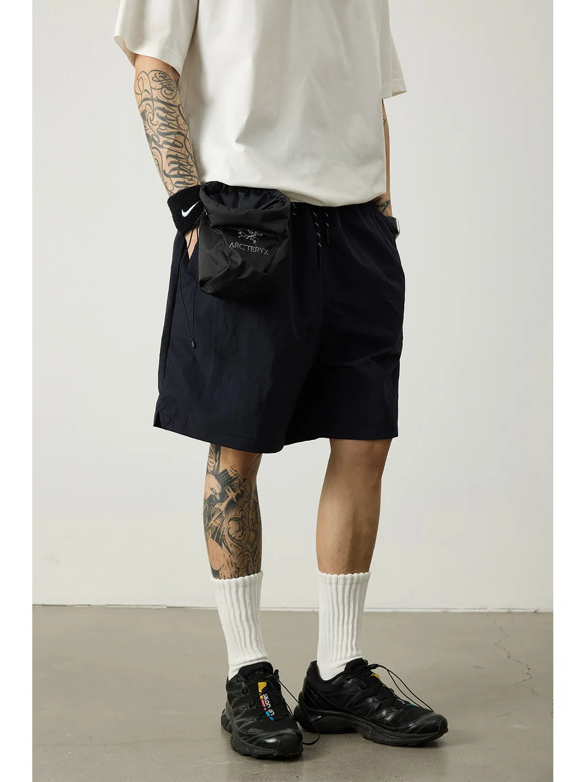 Mens Japanese Outdoor Quick Dry Sports Shorts Loose Fit Casual Lightweight Breathable Beach Mid Length Streetwear Trendy Fashion