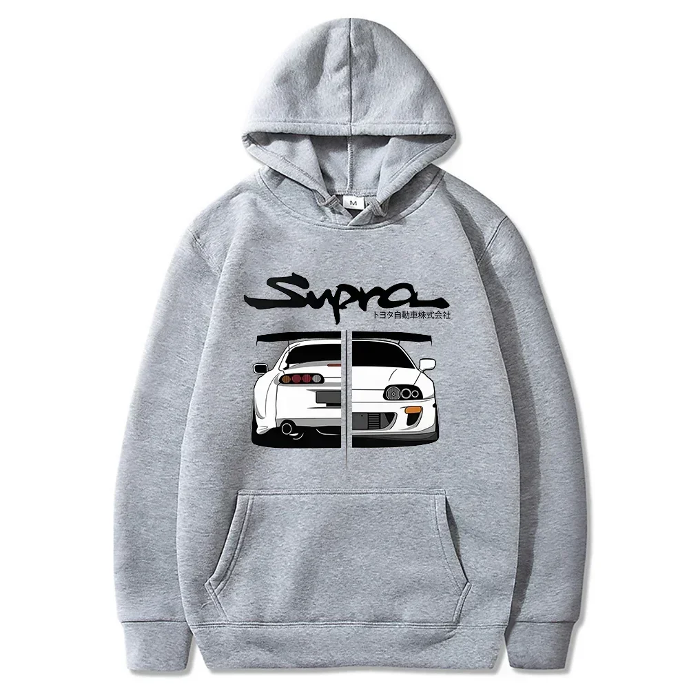 Initial D Supra Hoodies for Men and Women, Manga Print Loose Casual Sweatshirt, Long Sleeve, Japanese Style, Spring Autumn S-3XL