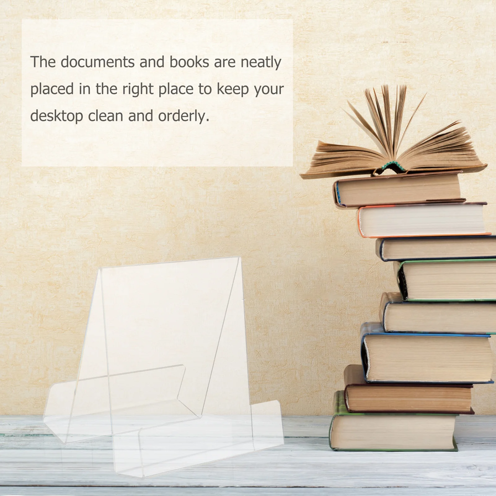 ULTECHNOVO Fermalibri in acrilico per libri Riviste Lettura Organizer Staffa per materiale scolastico