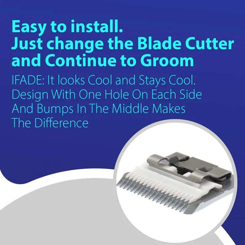 Coarse Ceramic 18 Teeth Cutter Pet Replacement Blade For Andis, Oster A5, Walh KM Series Clipper Detachable blades，(not fit #40)