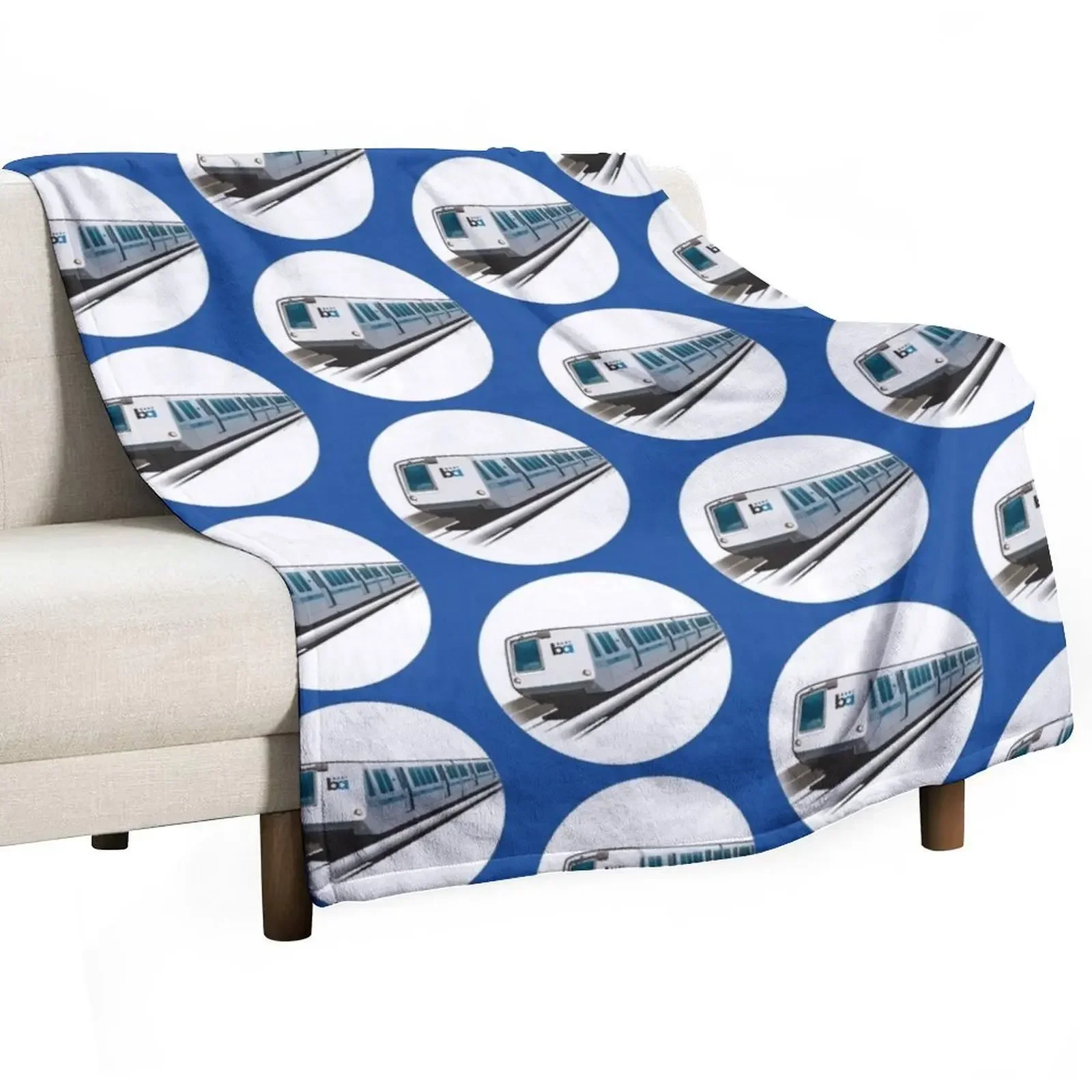 Illustration of a BART Train (Bay Are Rapid Transit) Throw Blanket Blankets For Sofas Bed valentine gift ideas Blankets