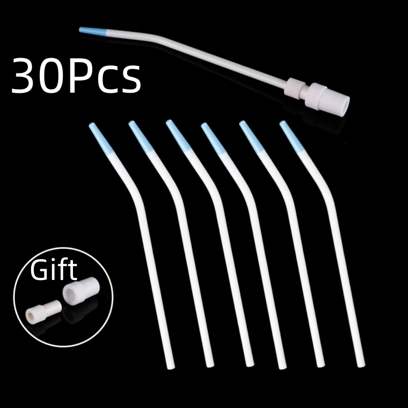 

30Pcs Dental Saliva Ejector Disposable Surgical Suction Tube Adaptor Aspirator Tips Long Slim Type Dentist Tools