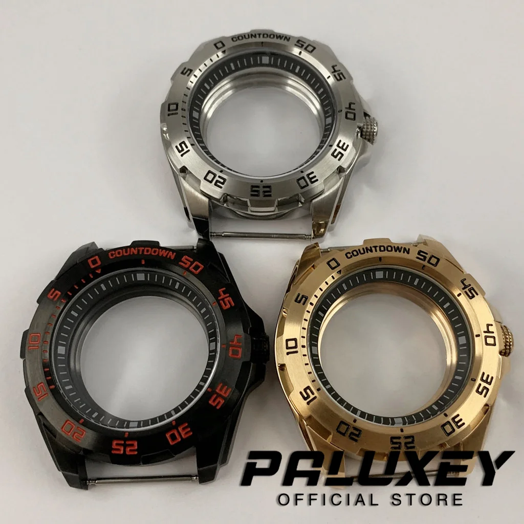 

Часы из нержавеющей стали, Серебристые/черные/розовые/золотистые, 44 мм