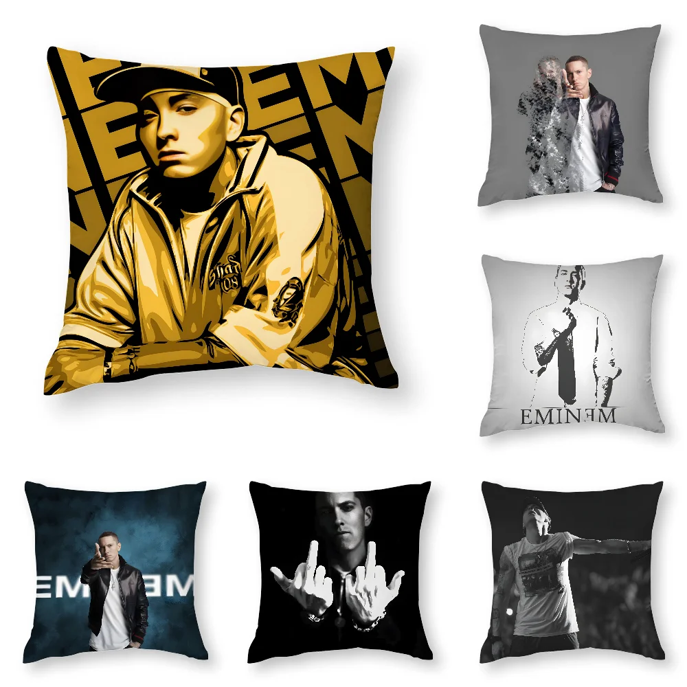 

Hip Hop Rapper E-Eminem Pillow Case 3D Print Polyester Fiber 40*40 cm Home Sofa Throw Pillow Cover Decoration Festival Gift