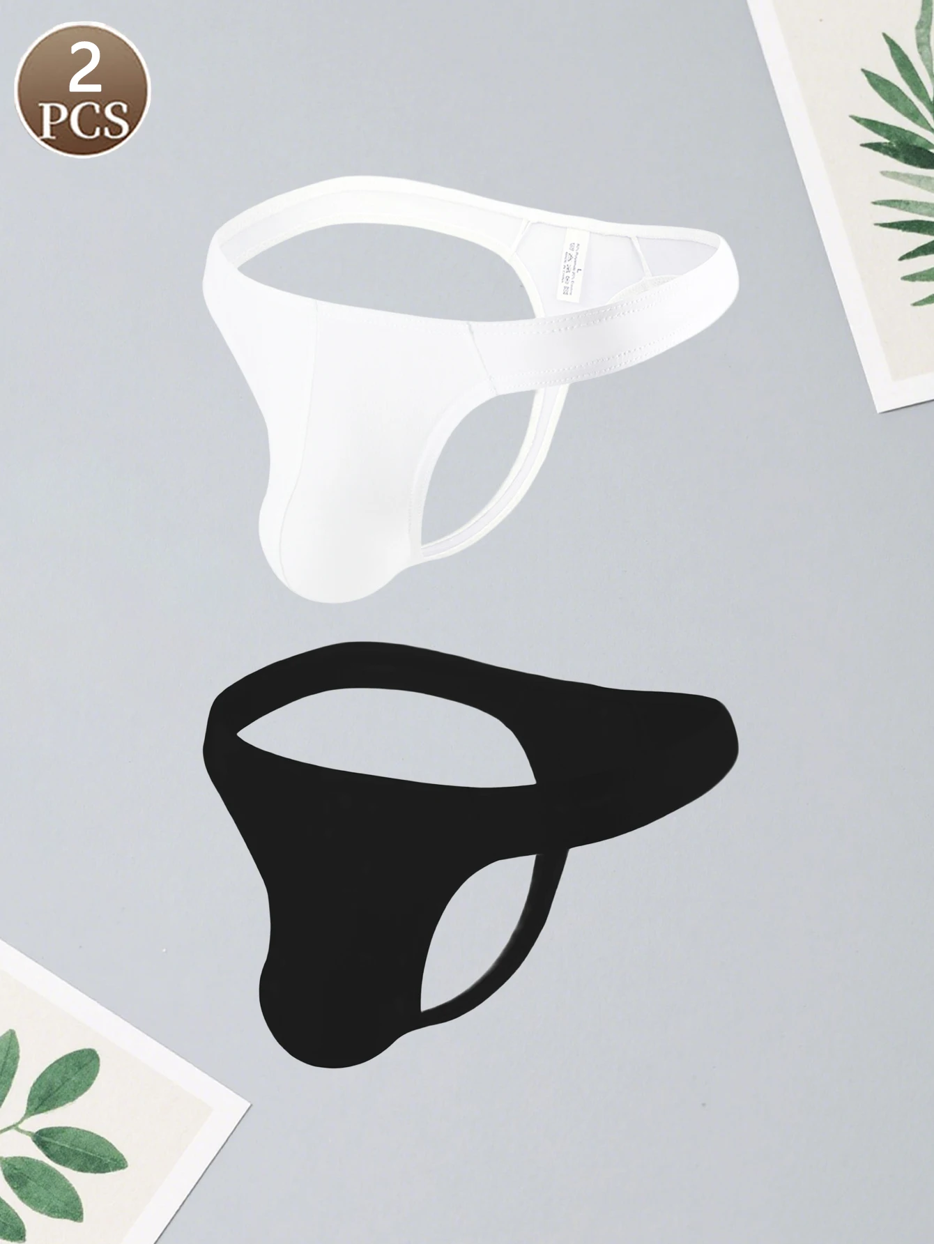 

2 шт., мужские стринги, нижнее белье из ледяного шелка, модные повседневные спортивные мужские сексуальные трусы с низкой талией, мужские удобные и мягкие стринги