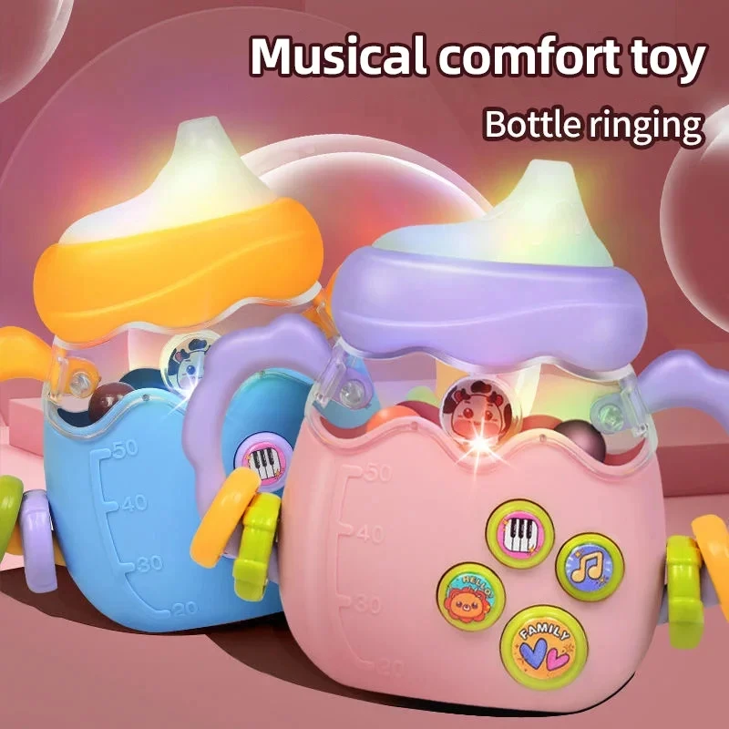 

Montessori Baby Musical Feeding Bottle Toys Infant Grip Training Music Story Educational Toys for Boys Girls Toddler Gift