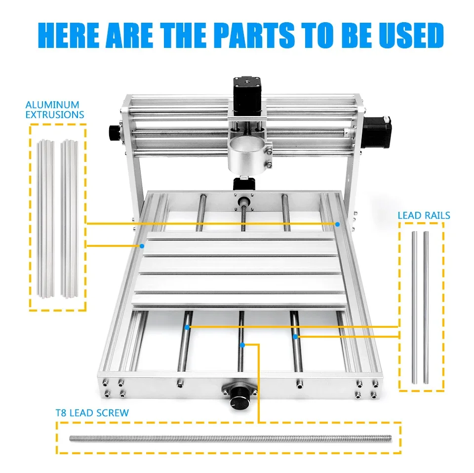 Imagem -03 - Y-axis Kit de Extensão para Cnc Router Gravação Fresadora 3018 Max Upgrade 3040 3018 Max Acessórios