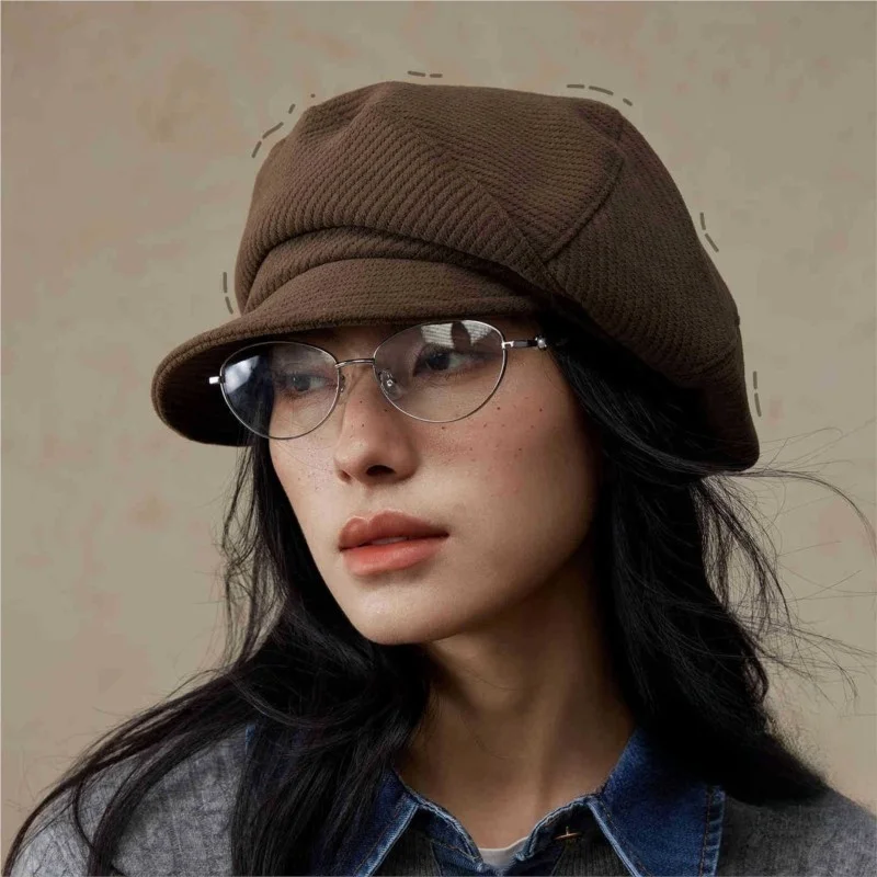 Thickened flower bud beret women's new forward hat