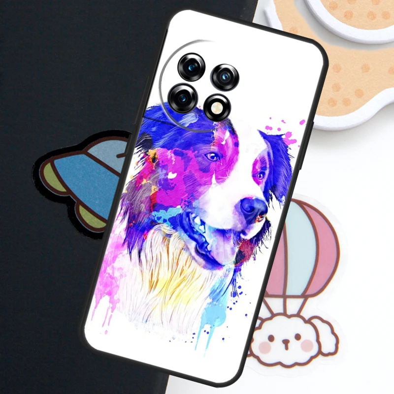 Border Collie Dog Case For OnePlus 13 13R 12 12R 11 9 10 Pro 8T 9RT 10T 10R Nord 4 CE 2 3 Lite N20 N30 Cover