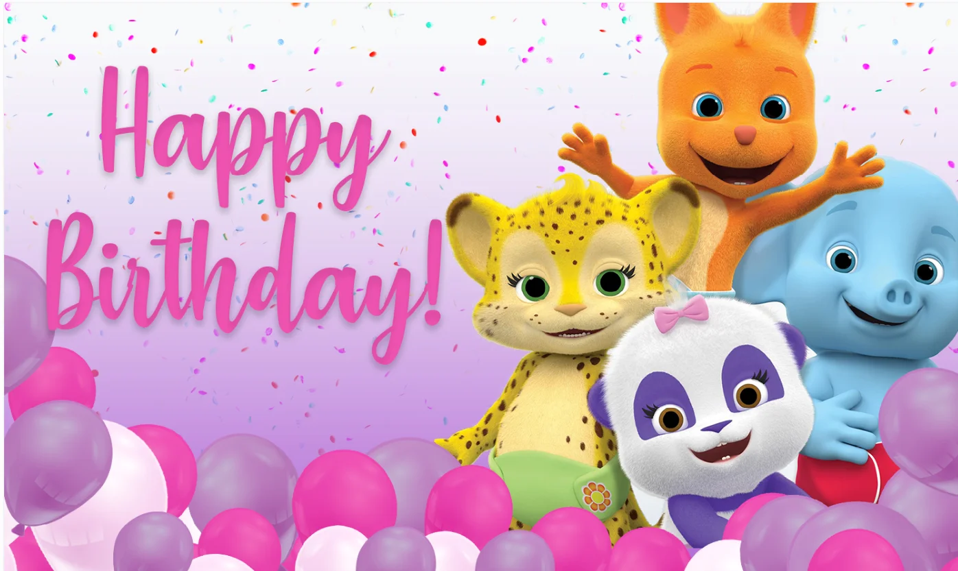 7x5ft Personalized Baby Animal Word Party Happy Birthday Custom Washable Wrinkle Free Photo Background Backdrop Polyester Fabric