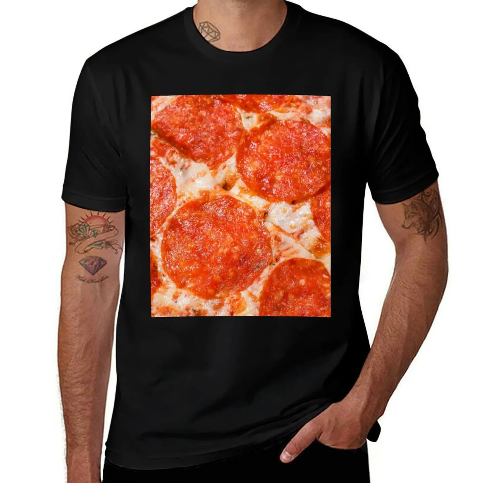 

t T-Shirt t Pizza shirts designer shirt cotton man man shirt t Salami designer