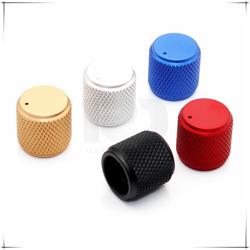 1PCS 15.5×15mm Precision machining knurl Aluminum Alloy Knob Potentiometer Knob Volume Audio Adjustment Knob cap round hole 6mm