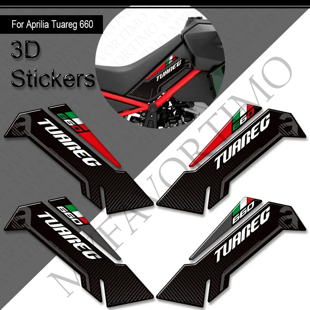 For Aprilia Tuareg 660 RALLY 2022-2026 Tank Pad Bike Protection Adventure Handshield Windscreen Handguard Decals Stickers