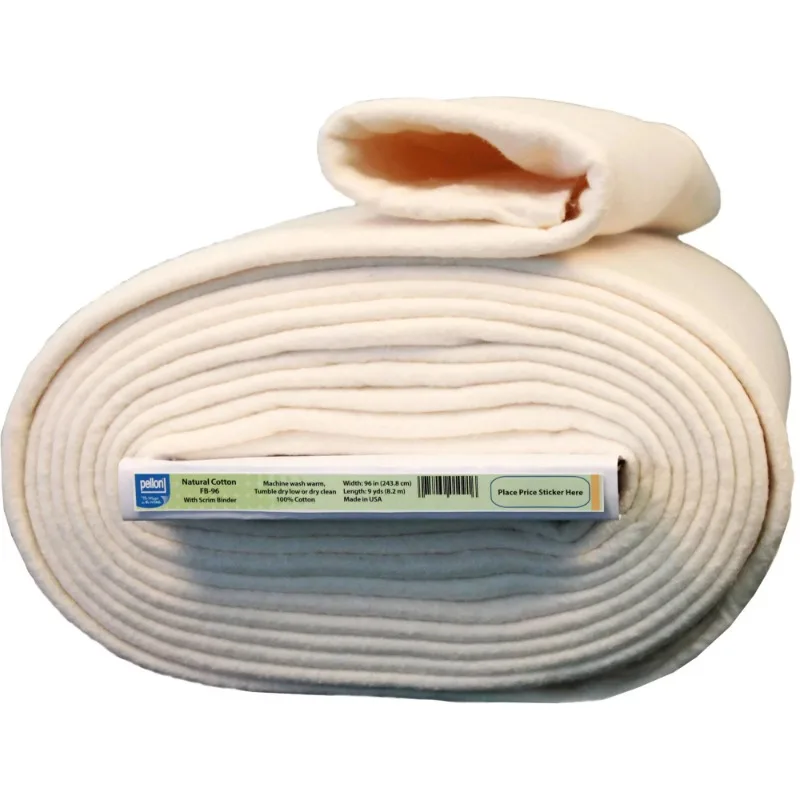 

Pellon Natural Cotton Batting, off-White 96" x 9 Yards by the Bolt