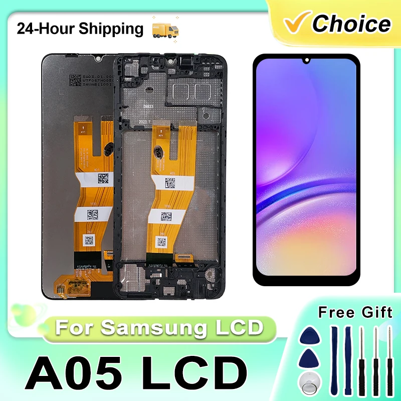 tela-de-toque-oem-de-67\-para-samsung-galaxy-a05-a055-sm-a055f-a055f-ds-lcd-para-substituicao-de-pecas-do-digitador-do-samsung-a05