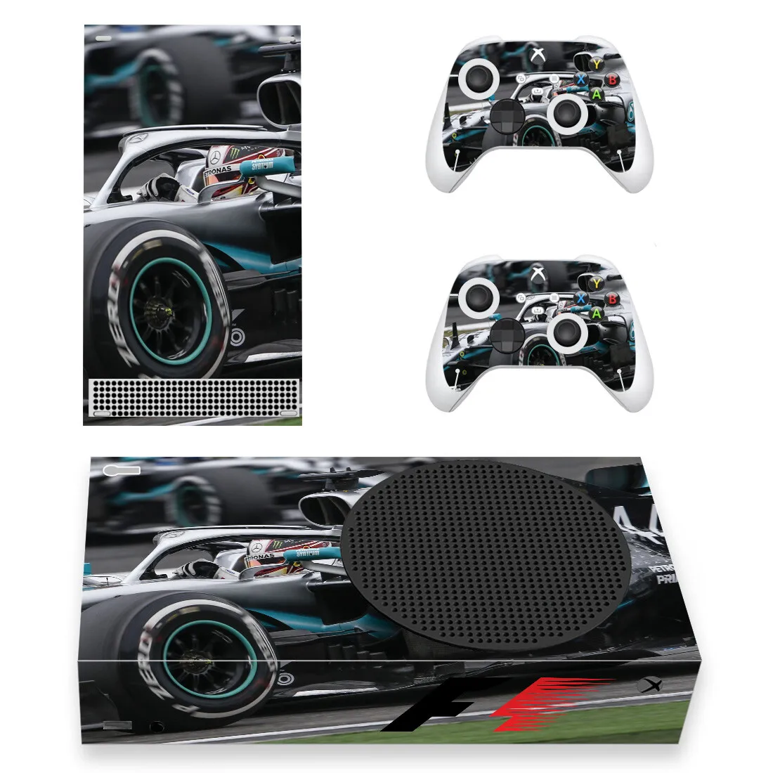 Formula 1 F1 Skin Sticker Decal Cover for Xbox Series S Console and 2 Controllers XSS Skins Vinyl