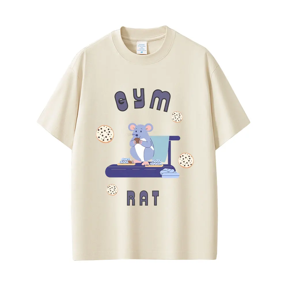 

Funny Gym Fitness Rat Graphic T-shirt Male High Quality Putr Cotton T Shirts Men Women Fashion Oversized Crewneck Tshirt Tops
