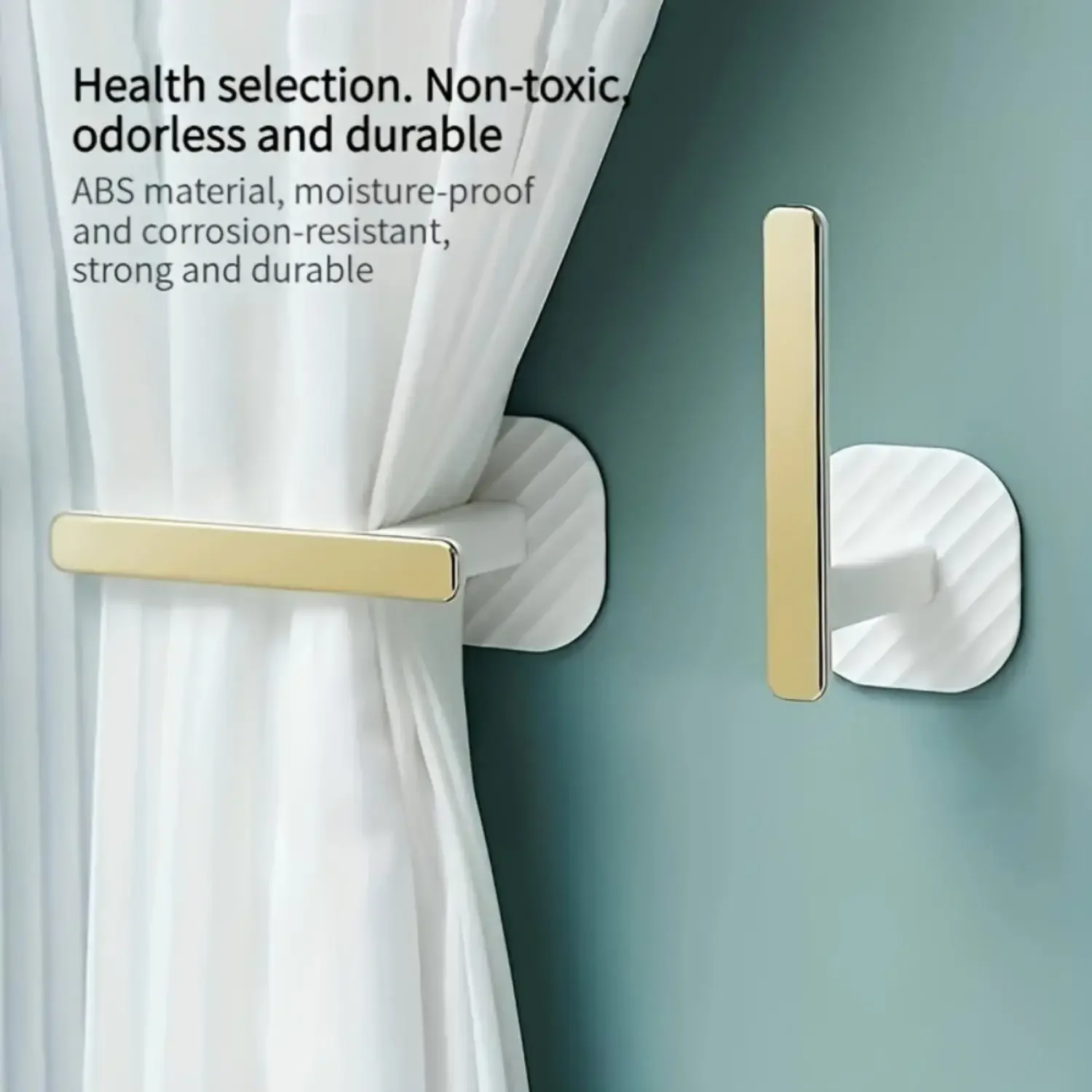 1pc Multi-functional Curtain Hook Holder - Keeps Shower Curtains in Place, No Drilling, Versatile Design for Storage