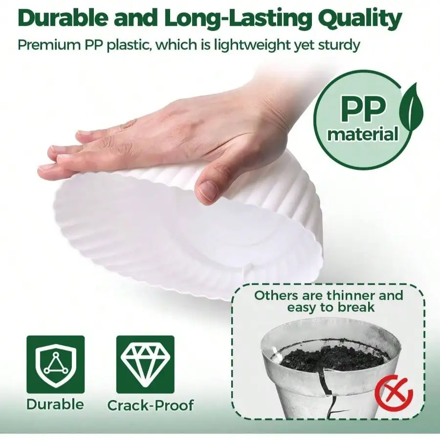 Doniczki samozraszające się o średnicy 11,5 cm, zestaw 6 sztuk, doniczki na fioleci afrykańskie, małe rośliny doniczkowe, małe doniczki do wnętrz, białe